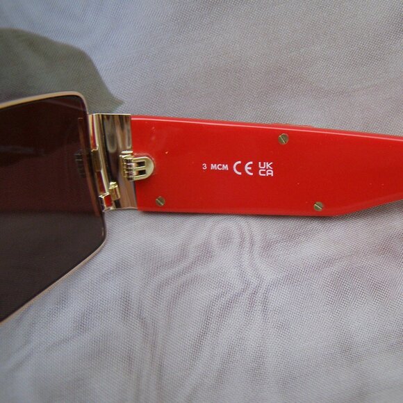 NEW MCM Red Sunglasses with Leather Pouch and Cloth display picture 3